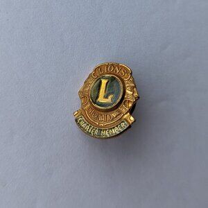 Vintage Lions Club International Charter Member Tack Lapel Hat Pin